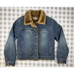 Marvin Richard's Y2K Faux Fur Vintage Small Trucker Denim Jacket Grunge
